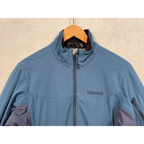 Marmot Approach Jacket Blue Full Zip Softshell Lined M 8064-3-K Men's Small S - Picture 3 of 12